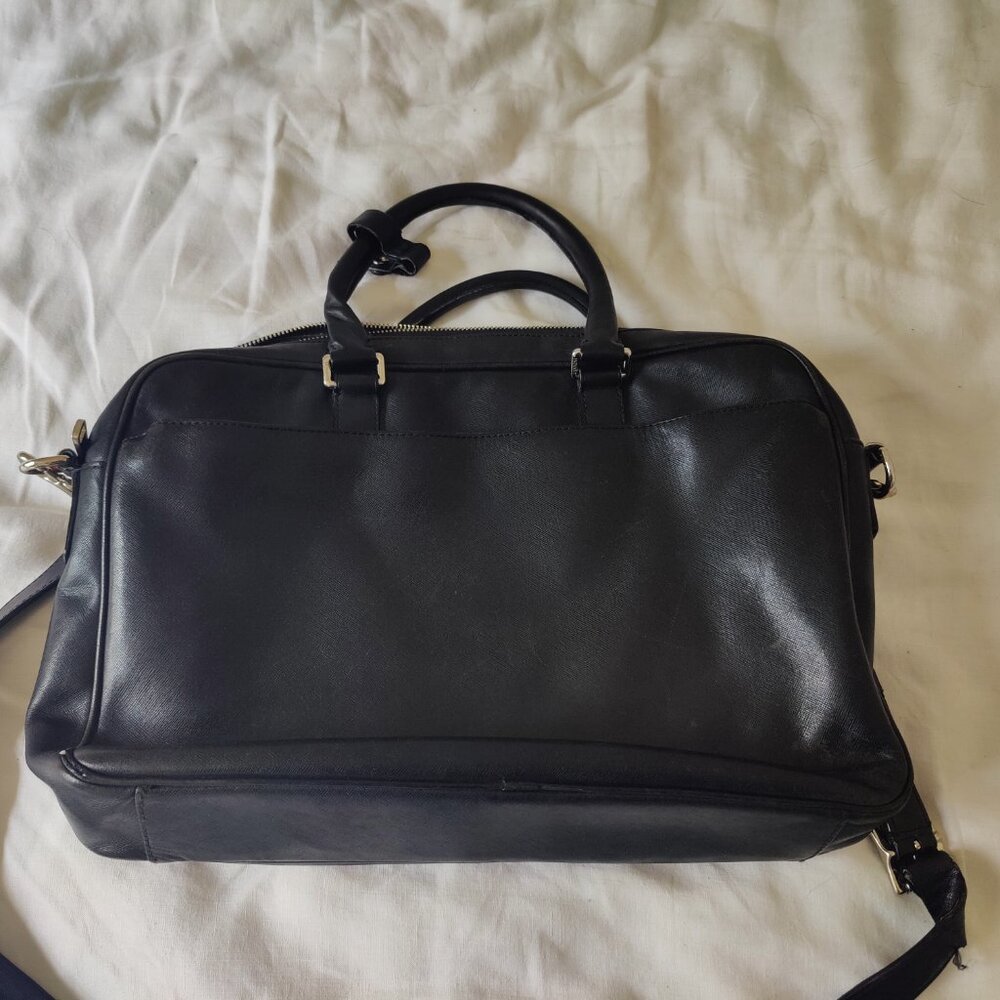 Vintage Coach City Saffiano Leather Black Briefcase Satchel Bag 71330 $598 orig